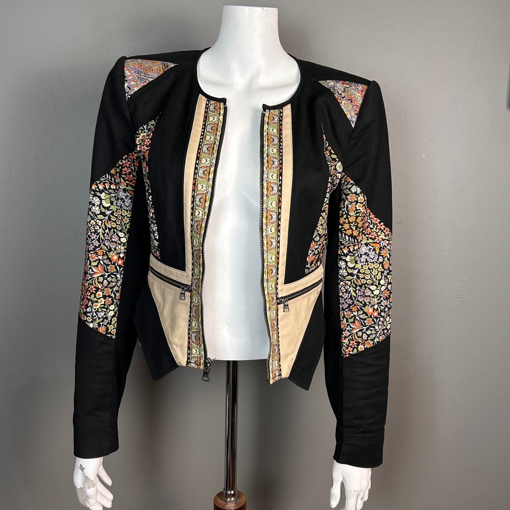 BCBGMAXAZRIA Floral Patchwork Jacket Blazer Mediu… - image 6